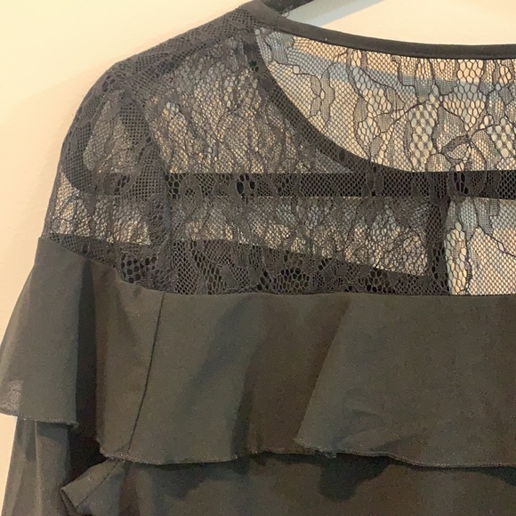 NEW! NSR Long Sleeved layered Black Top - Picture 6 of 8